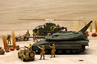 DSF-016 Diorama Sheet [FREE Military Field(B)"Desert" Set] Layout sample image -hakoniwagiken-