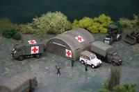 DS144-005 Diorama Sheet (1/144) Military Field(A) Set 
[Hakoniwagiken 1/144 Aviation Series] Layout Sample Image -hakoniwagiken.com-