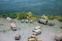 DS144-005 Diorama Sheet (1/144) Military Field(A) Set 
[Hakoniwagiken 1/144 Aviation Series] Layout Sample Image -hakoniwagiken.com-