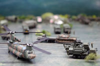 DS144-005 Diorama Sheet (1/144) Military Field(A) Set 
[Hakoniwagiken 1/144 Aviation Series] Layout Sample Image -hakoniwagiken.com-