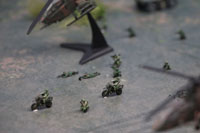 DS144-005 Diorama Sheet (1/144) Military Field(A) Set 
[Hakoniwagiken 1/144 Aviation Series] Layout Sample Image -hakoniwagiken.com-
