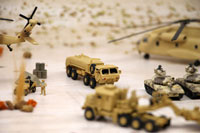 DS144-006 Diorama Sheet (1/144) Military Field(B) Desert Set 
[Hakoniwagiken 1/144 Aviation Series] Layout Sample Image -hakoniwagiken.com-