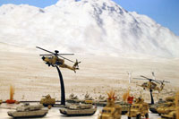 DS144-006 Diorama Sheet (1/144) Military Field(B) Desert Set 
[Hakoniwagiken 1/144 Aviation Series] Layout Sample Image -hakoniwagiken.com-