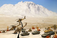 DS144-006 Diorama Sheet (1/144) Military Field(B) Desert Set 
[Hakoniwagiken 1/144 Aviation Series] Layout Sample Image -hakoniwagiken.com-