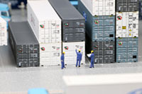 DS150-001 1/150 Container Yard Diorama Sheet Sample layout Image -hakoniwagiken.com-