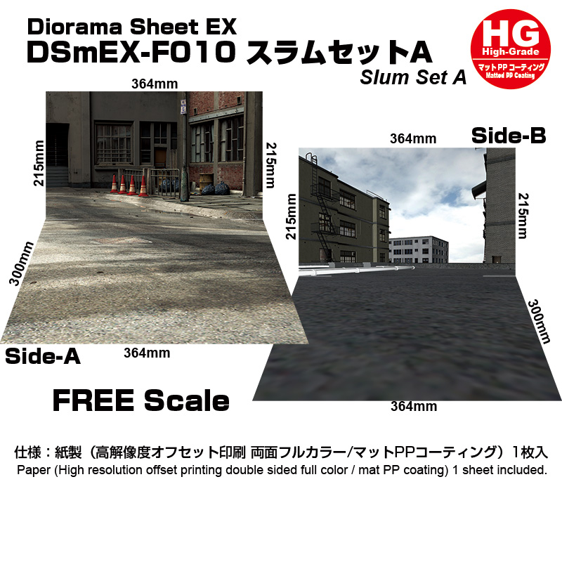 DSmEX-F010 ジオラマシートmini EX [スラムセットA] [箱庭技研 